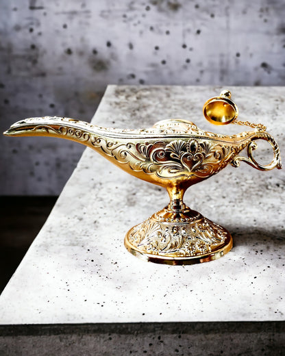 Magisk Lampa av Aladdin med Graveringsalternativ - Klassisk Guldvariant, flätad