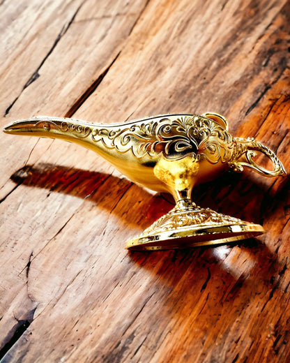 Magisk Lampa av Aladdin med Graveringsalternativ - Klassisk Guldvariant, flätad