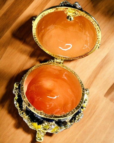 Smyckeskrin 'Kejsarägg' Faberge – Vintage Stil, Dekorativ Förvaringslåda för Accessoarer