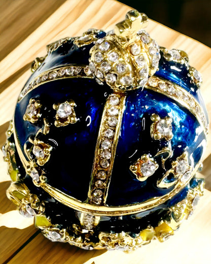Smyckeskrin 'Kejsarägg' Faberge – Vintage Stil, Dekorativ Förvaringslåda för Accessoarer