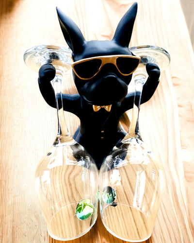 Figur Bulldog Elegance - Exklusiv glasögonhållare, möjlighet till gravyrpersonalisation