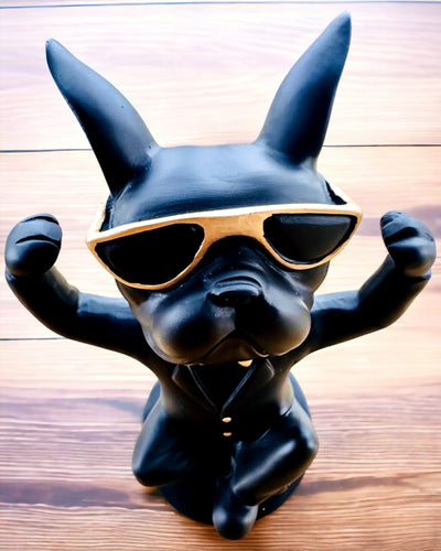 Figur Bulldog Elegance - Exklusiv glasögonhållare, möjlighet till gravyrpersonalisation