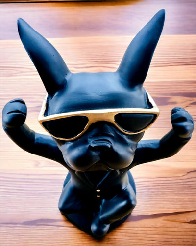 Figur Bulldog Elegance - Exklusiv glasögonhållare, möjlighet till gravyrpersonalisation