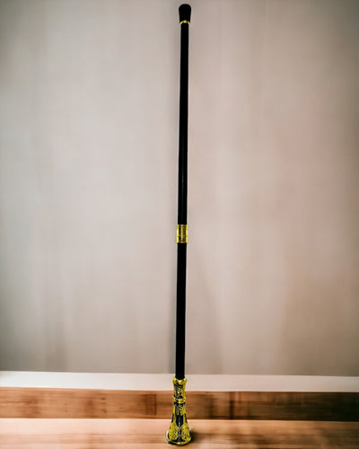 Luksusowa Laska med Guldhandtag i Form av en Blomma – Elegant och Moderiktig, 93 cm