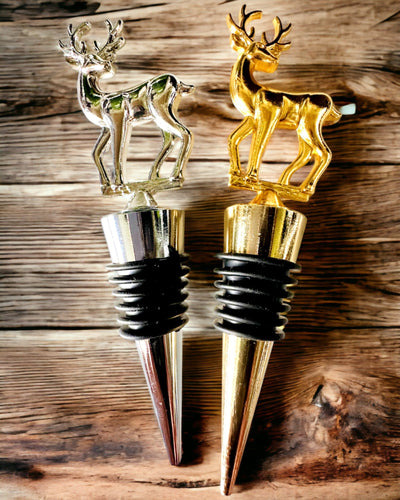 Exklusiv Metallvinkork med Hjort - Elegant och Funktionell, möjlighet till personlig gravyr
