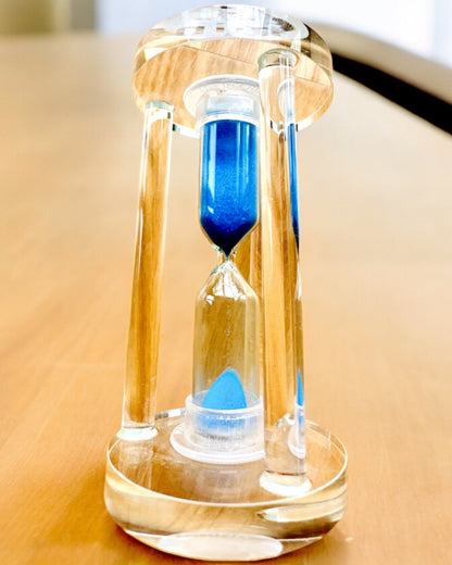 Timglas "Blue Elegance", 10 cm höjd, mäter 10 minuter