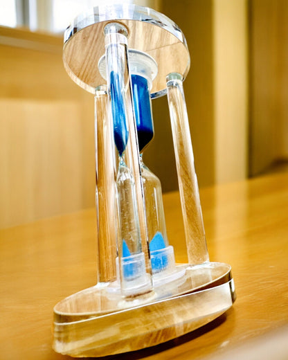 Timglas "Blue Elegance", 10 cm höjd, mäter 10 minuter