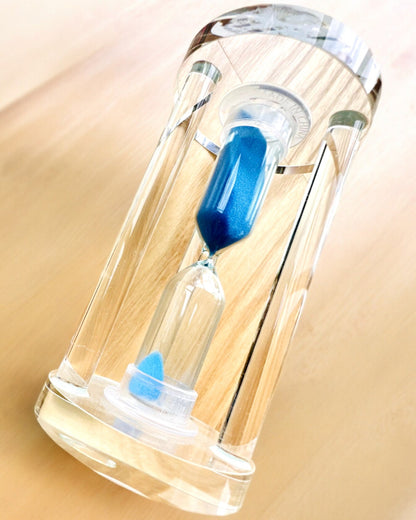 Timglas "Blue Elegance", 10 cm höjd, mäter 10 minuter
