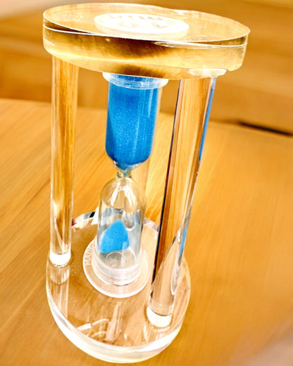 Timglas "Blue Elegance", 10 cm höjd, mäter 10 minuter