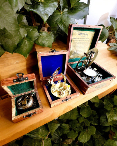 Trälåda för kompakt kompass "Maritime" - möjlighet till personlig gravyr