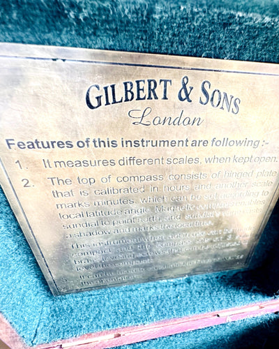 Stora Trälåda för Kompass "Gilbert & Sons" med Graveringsmöjlighet