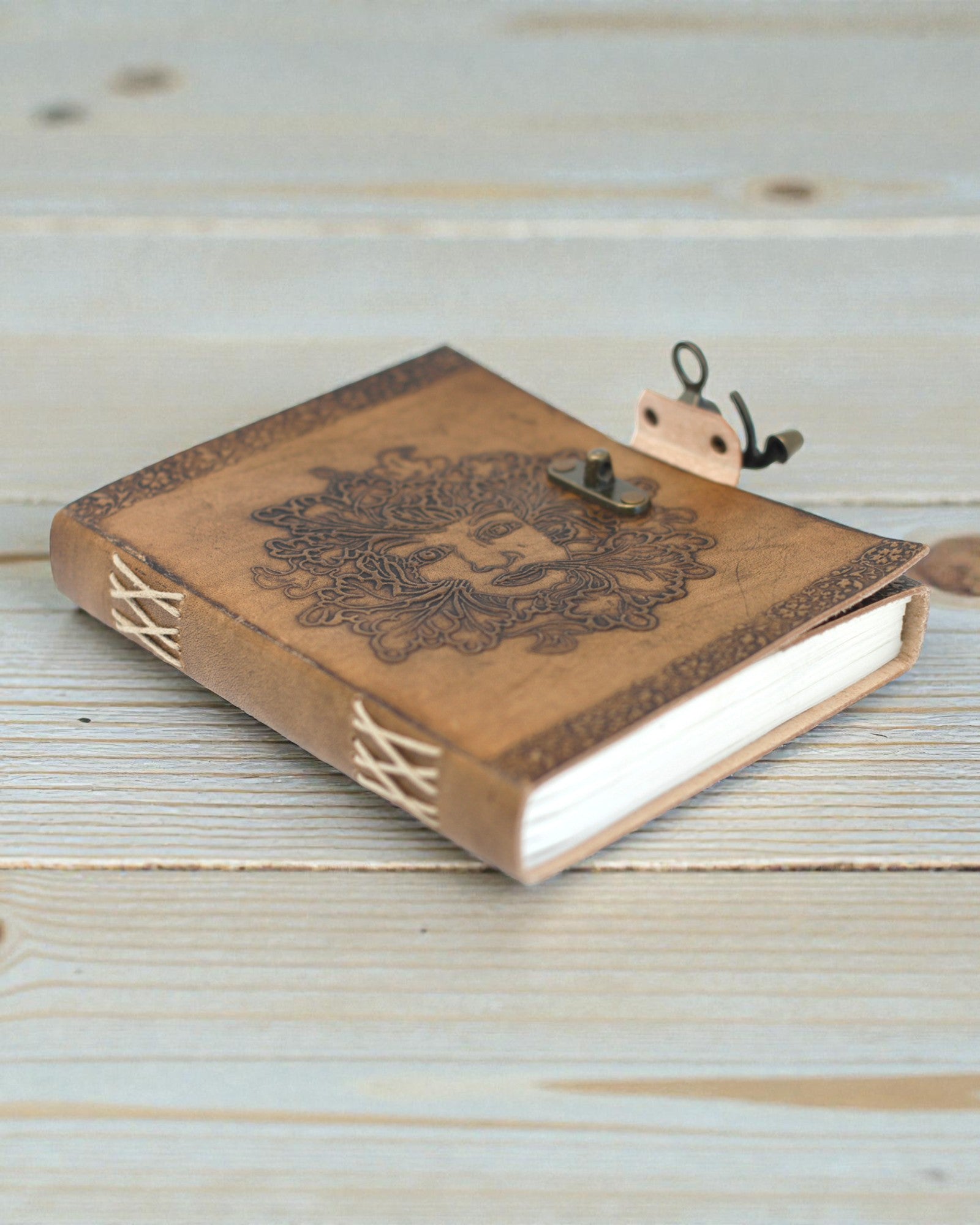 Greenman-anteckningsbok i läder (20x15 cm)