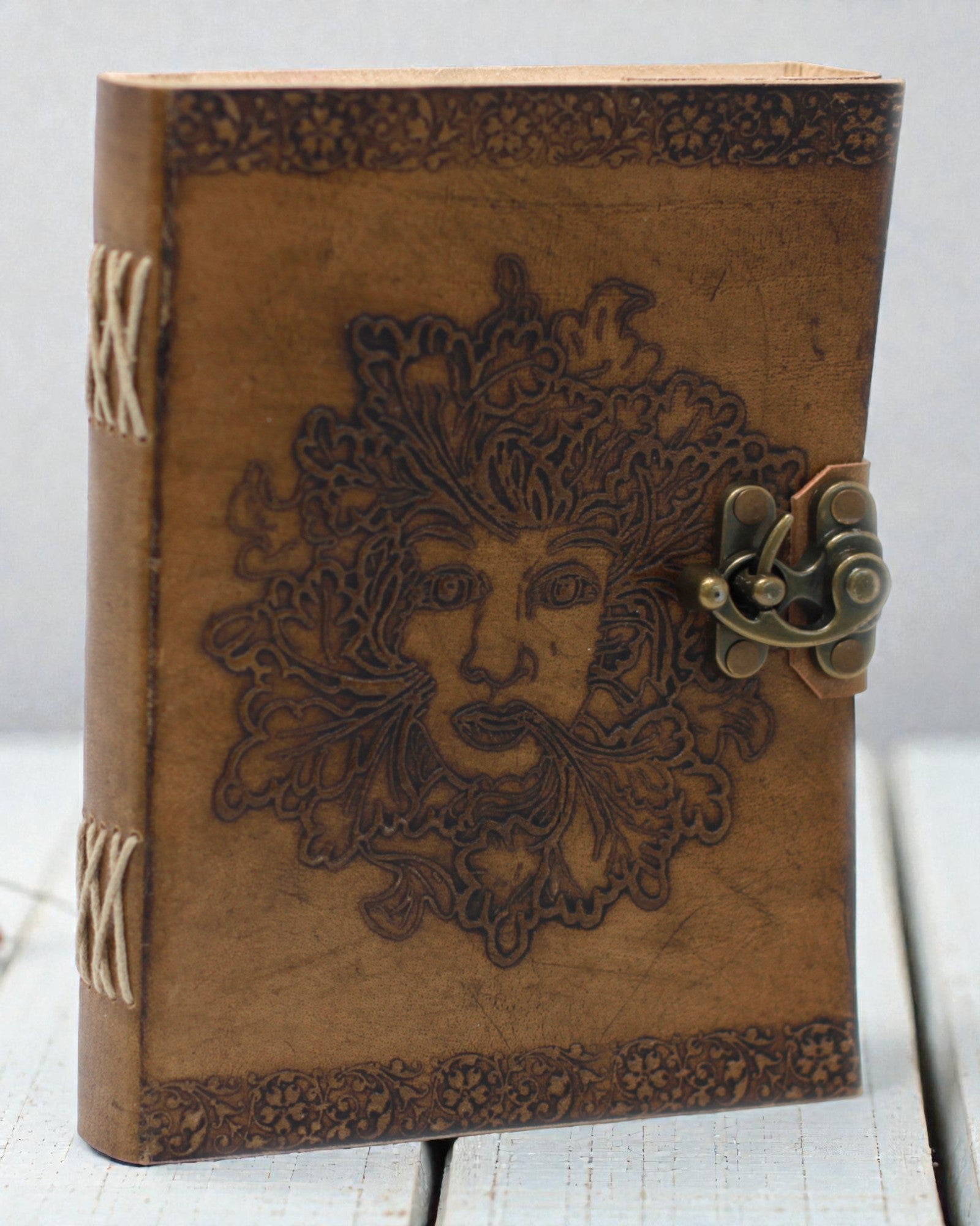 Greenman-anteckningsbok i läder (20x15 cm)