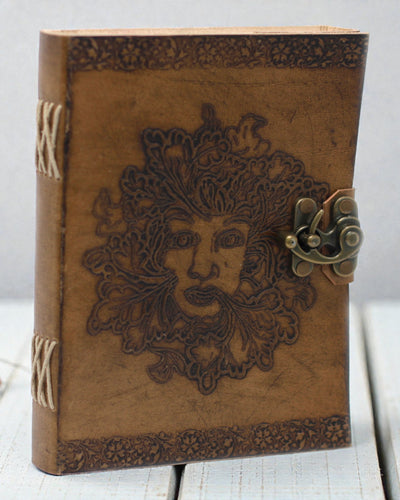 Greenman-anteckningsbok i läder (20x15 cm)