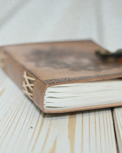 Greenman-anteckningsbok i läder (20x15 cm)