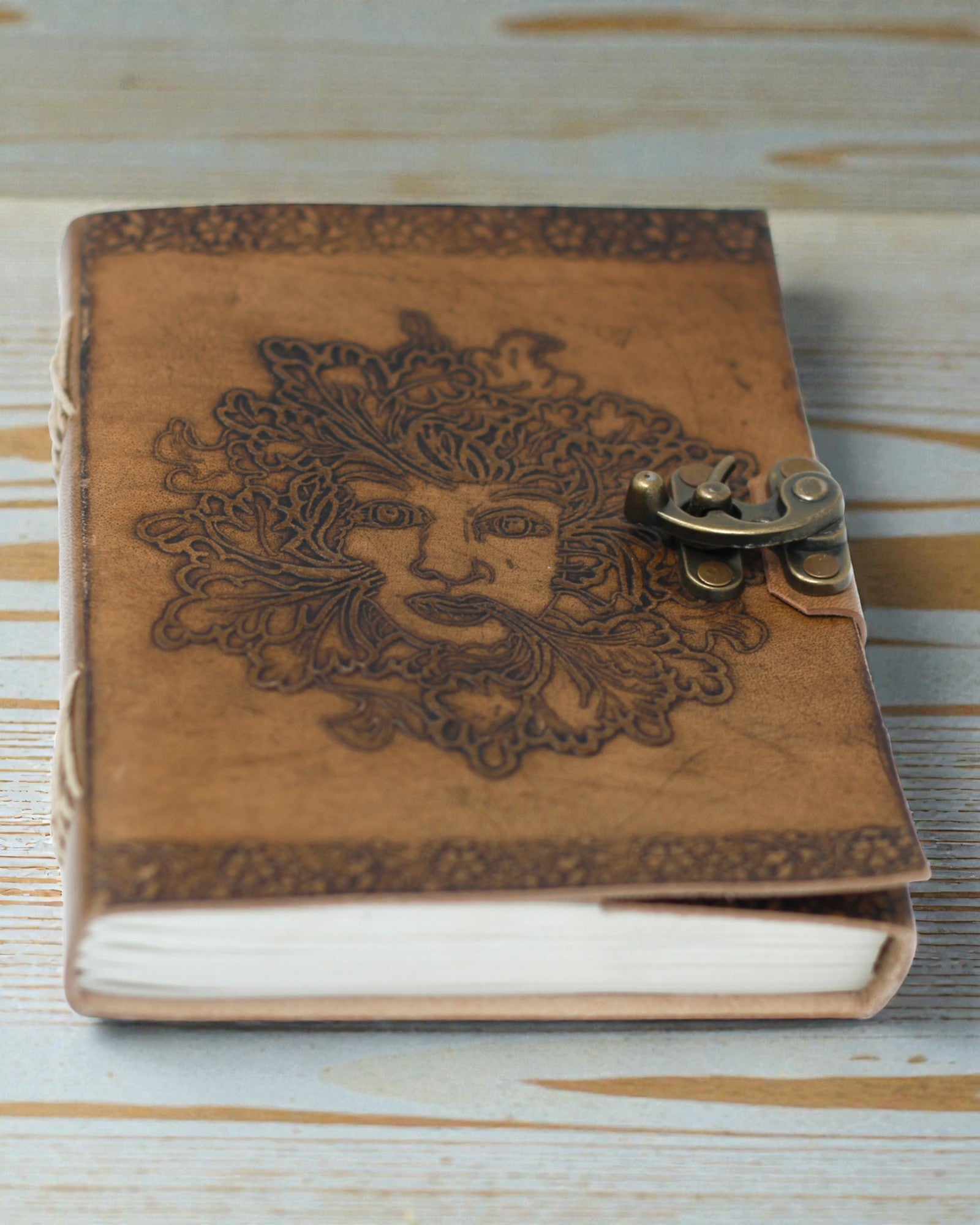 Greenman-anteckningsbok i läder (20x15 cm)