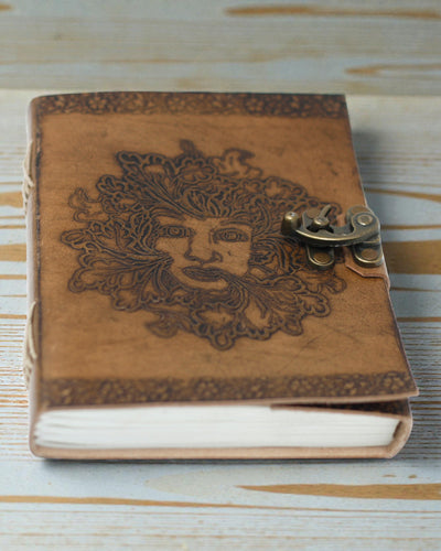 Greenman-anteckningsbok i läder (20x15 cm)