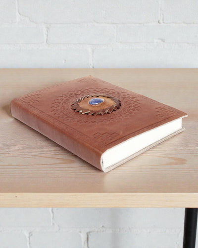 Läder-anteckningsbok Lapis 17x12 cm