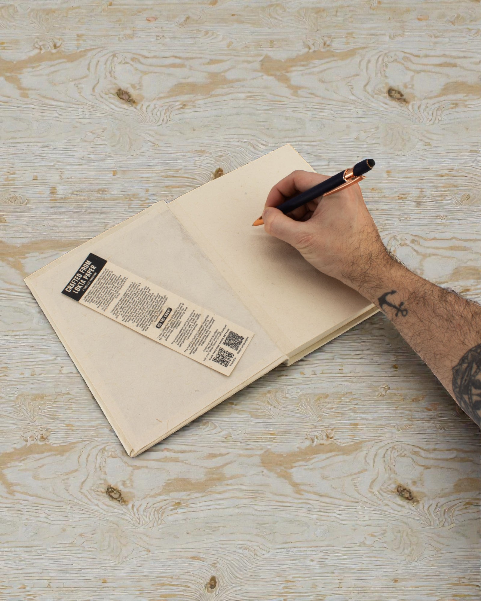 Stor Lokta-anteckningsbok Inspirationer – Skriv ned det (21 x 15 cm, 45 blad)