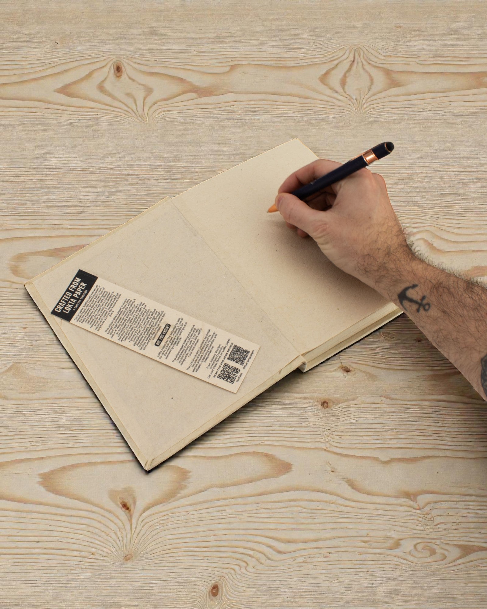 Stor Lokta-anteckningsbok Inspirationer – Andning (45 blad, 21 x 15 cm)