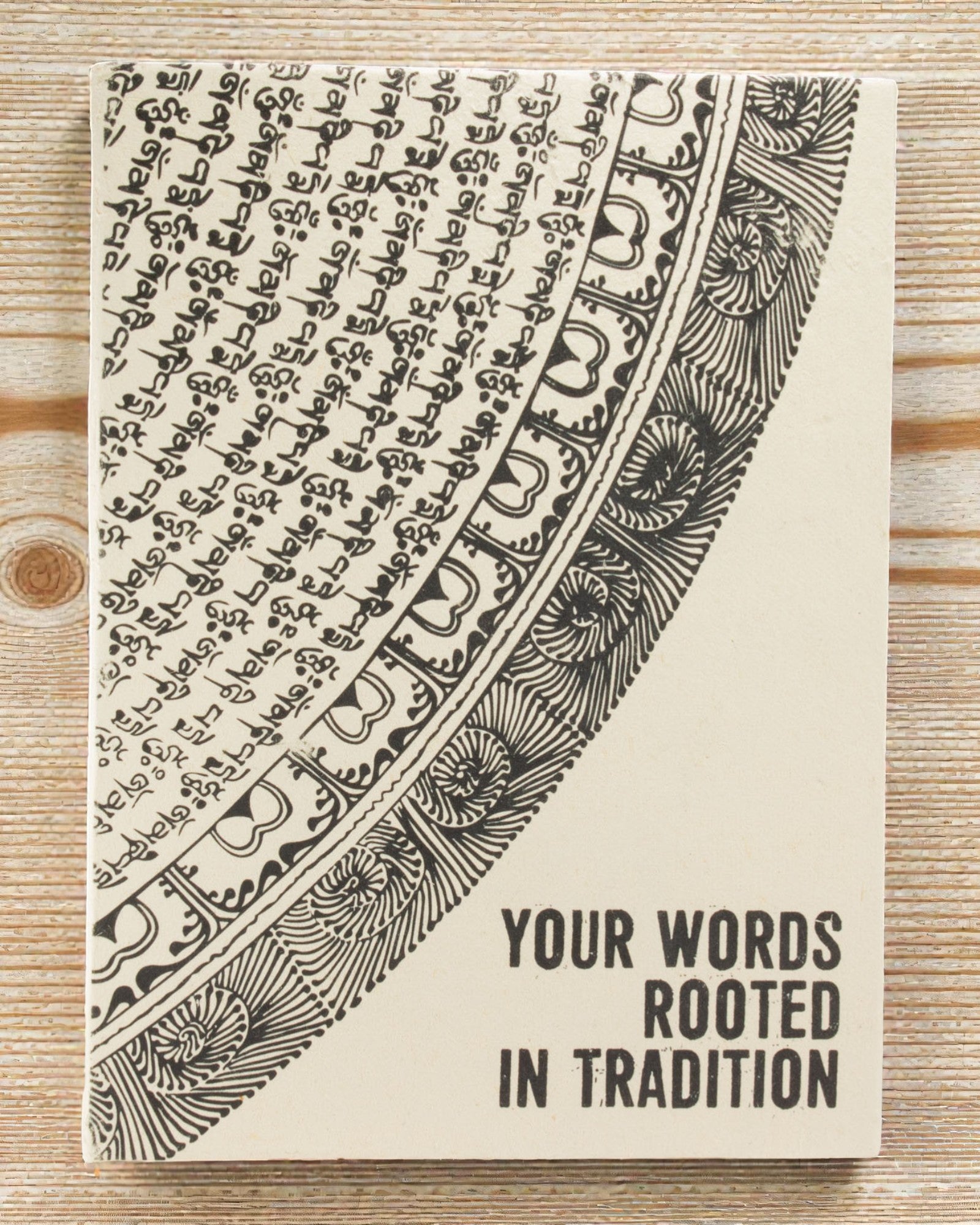 Lokta Arvskrift – stor anteckningsbok 21 × 15 cm, 45 blad, Dina ord med rötter i traditionen