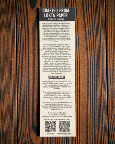 Färgkakel Harmoni – medelstor Lokta-anteckningsbok med motiv av minikakel 15 × 12 cm, 45 blad