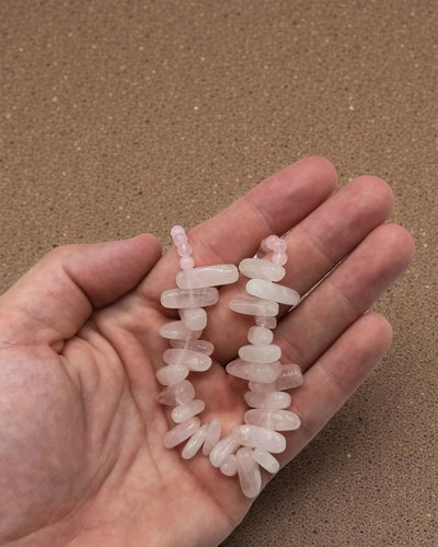 Longstone ädelstenshalsband – rosenkvarts