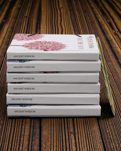 Flowers Together – liten anteckningsbok med rem och knapp av kokos 18 × 12,5 cm, 200 sidor