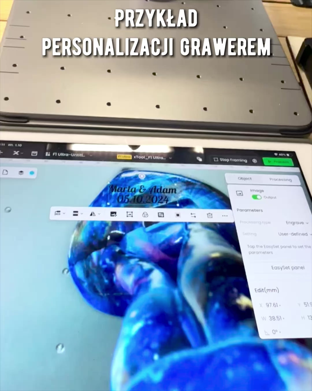Kosmisk Kram - Hartsfigur med Graveringsalternativ