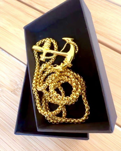 "Kotwica Determinacji - Amulet Morski", halsband, möjlighet till personlig gravyr som present, 3 varianter att välja mellan