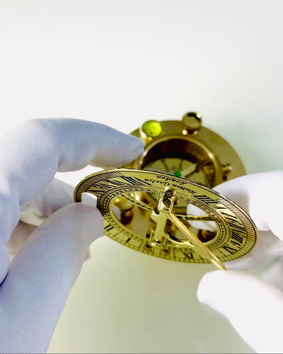 Navigationskompass med sextant och möjlighet till personalisering - Marin XL