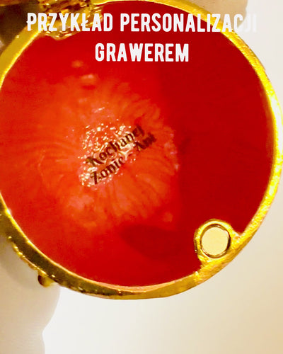 Niebiańskie Jajko Faberge – Emaljerad Smyckesorganisatör - färg himmelsblå. Personalisering med gravyr