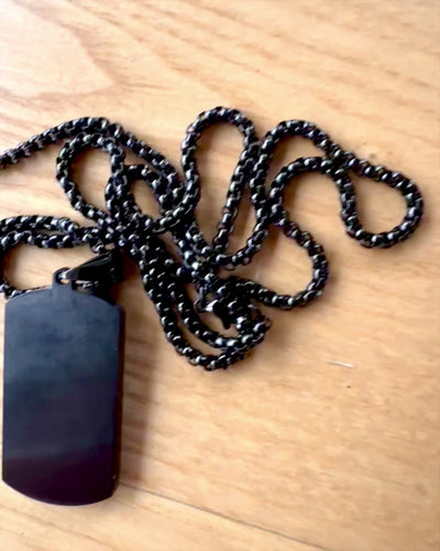 Herrhalsband Dog Tag "SteelVision" – rostfritt stål, 15 varianter, anpassning med gravyr