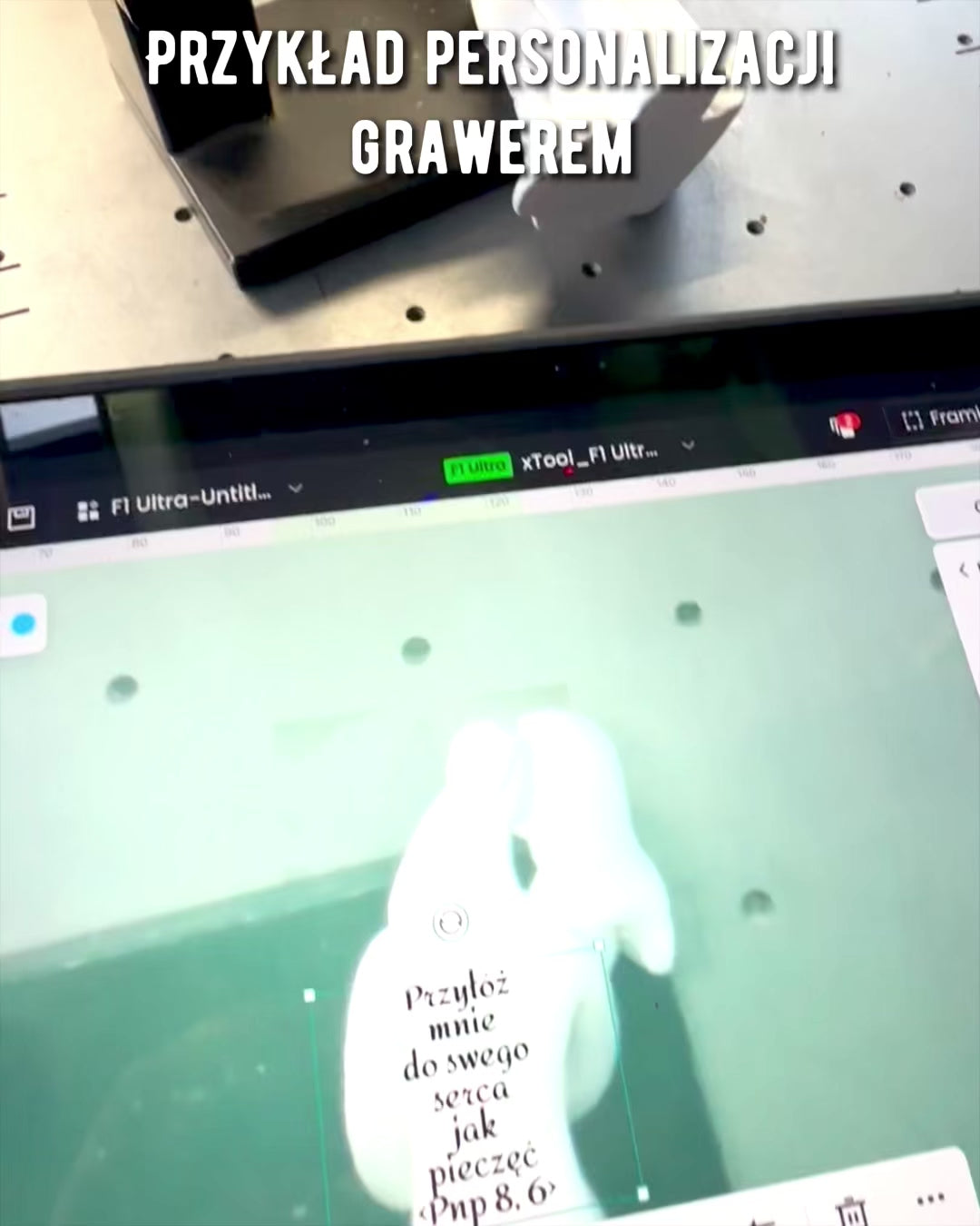 Elegant Förbindelse - Liten Dekorativ Figur med Graveringsalternativ - färg vit