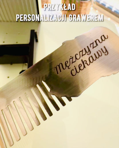 GroomMaster - Elegant Metallkam med Gravyr, personlig anpassning med gravyr
