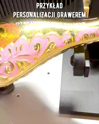 Magisk Lampa av Aladdin med Graveringsalternativ - Rosa Variant, flätad med guld