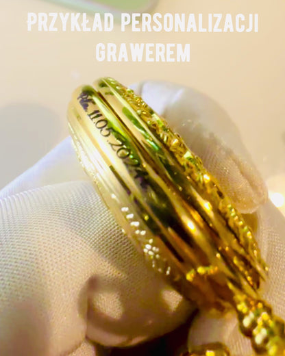 "Złoty Majestat" - Lyxig Mekanisk Fickur med Genomskinlig Kärna. Anpassning med Gravyr