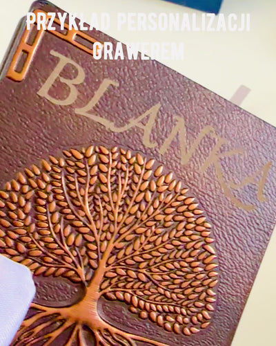 Vintage Dagbok "Livets Träd" A6 - Elegant Präglat Omslag av Konstläder, 100 Sidor