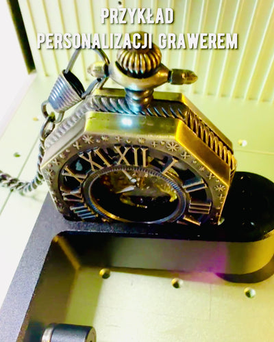 Klassisk Åttakantig Brun Fickur Mekanisk i Steampunk-stil - Tidlös