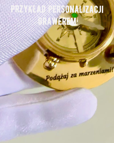 Navigationskompass med sextant och möjlighet till personalisering - Marin XL