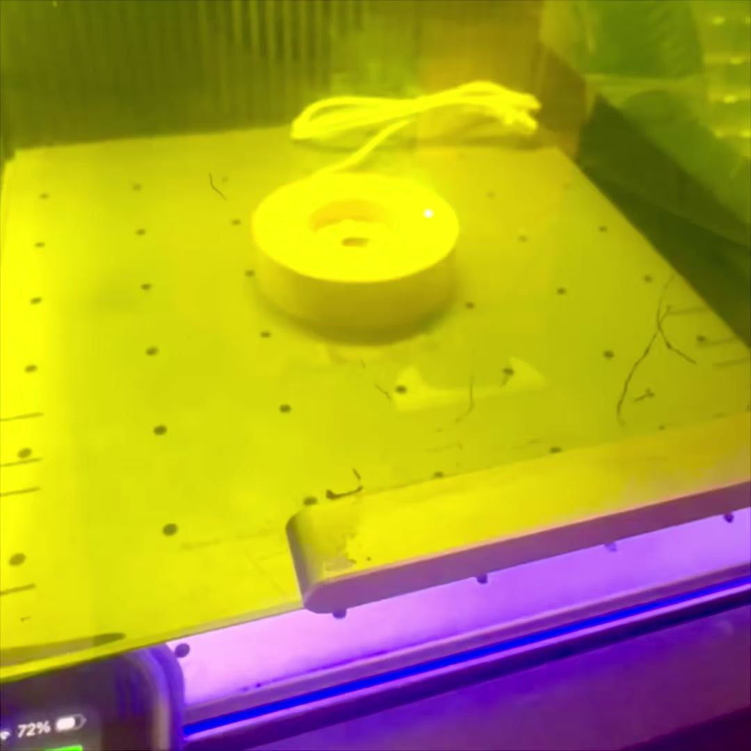 Glaskula 3D måne med gravyr