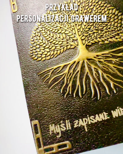 Vintage Dagbok "Livets Träd" A6 - Elegant Präglat Omslag av Konstläder, 100 Sidor