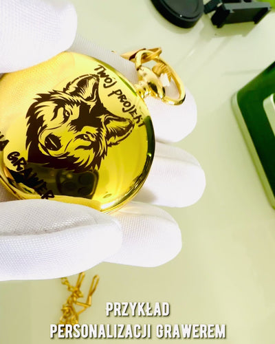 Fickur i vintage-stil i guld med möjlighet till gravyr