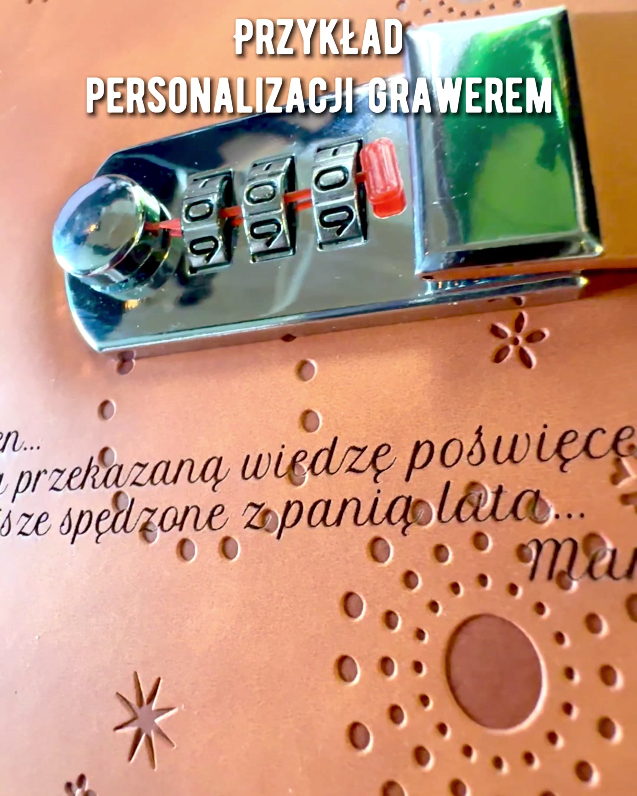 Exklusiv Anteckningsbok, PU-läder, A5 med Kodlås - "Secret Journal", personalisering med gravyr