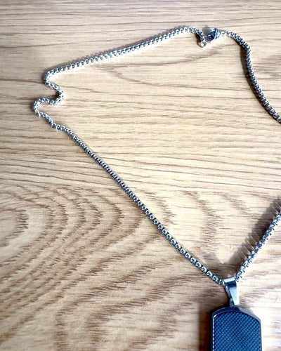 Herrhalsband Dog Tag "SteelVision" – rostfritt stål, 15 varianter, anpassning med gravyr