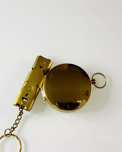 Elegant Set med Kompass och Signalförsedd Visselpipa