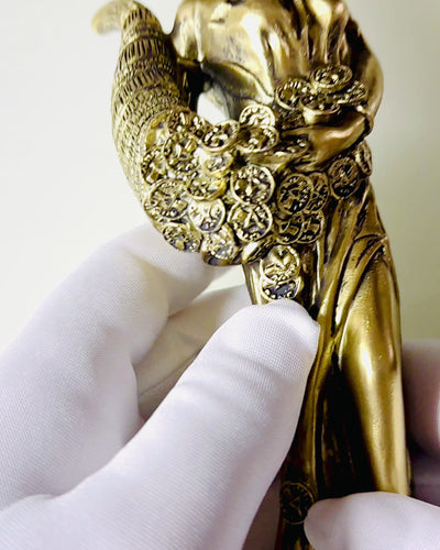 "Staty av Gudinnan Abundancji" - Dekorativ Hartsstaty av Fortuna för Hem och Kontor