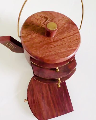 Retro Trälåda "Herbaciarnik" med Graveringsalternativ