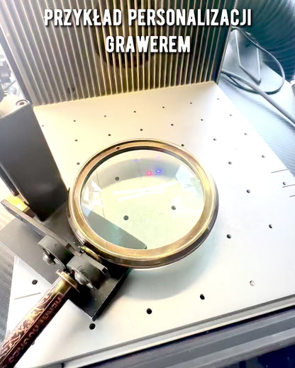 Mässingsförstoringsglas Navigator 1941 med Läderfodral – Handgjord, Premium, möjlighet till anpassning som present