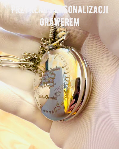 Klassisk Fickur med Dubbel Lock, Manuell, Silverfärg